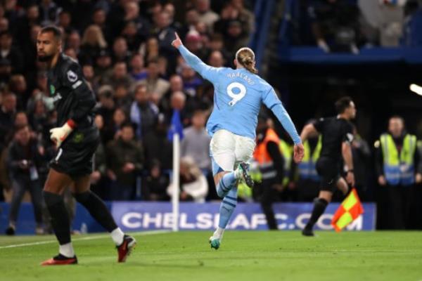 Haaland scored the penalty (Photo by Ryan Pierse/Getty Images)