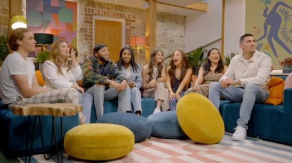 This image and the information co<em></em>ntained herein embargoed until 21.00 Mo<em></em>nday 4th September 2023 From Lifted Entertainment My Mum, Your Dad: SR1: Ep1 on ITV1 and ITVX Pictured: Zachary, Jessica, Christian, Kaiya, Karli, Tia, Mazey and Kaliel. This photograph is (C) ITV Plc and can o<em></em>nly be reproduced for editorial purposes directly in co<em></em>nnection with the programme or event mentio<em></em>ned above, or ITV plc. This photograph must not be manipulated [excluding basic cropping] in a manner which alters the visual appearance of the person photographed deemed detrimental or inappropriate by ITV plc Picture Desk. This photograph must not be syndicated to any other company, publication or website, or permanently archived, without the express written permission of ITV Picture Desk. Full Terms and co<em></em>nditions are available on the website www.itv.com/presscentre/itvpictures/terms For further information please contact: james.hilder@itv.com