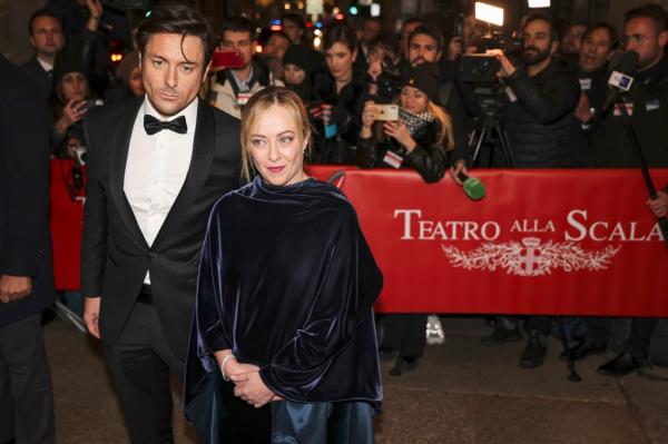 Andrea Giambruno and Giorgia Meloni.