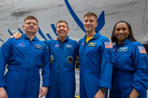The astro<em></em>nauts that returned are Alexander Grebenkin, Michael Barratt, Matthew Dominick and Jeanette Epps.