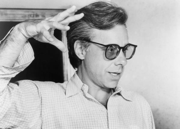 Peter Bogdanovich on the set of 