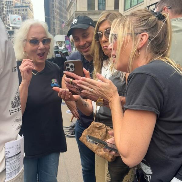 Jennifer Aniston with some of 
