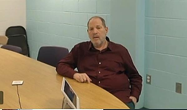 Harvey Weinstein in a hearing