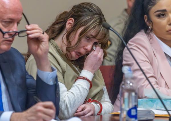 “Rust” armorer Hannah Gutierrez-Reed in tears at her sentencing on April 15, 2024.