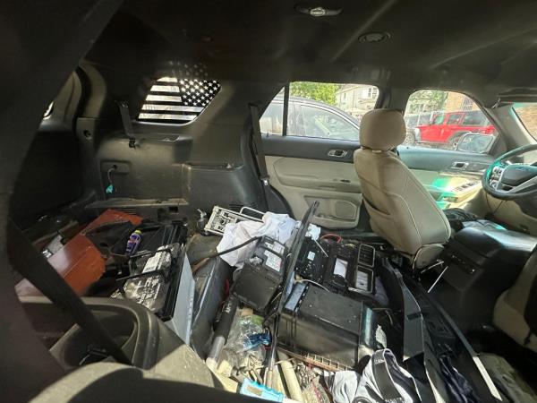 Terror suspect Judd Sanson's car filled with weapons including a loaded gun, body armor, and multiple knives at the 110th Precinct, June 13, 2024