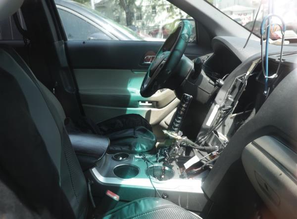 Terror suspect Judd Sanson's car at the 110th Precinct, loaded with weapons discovered by NYPD on June 13, 2024.