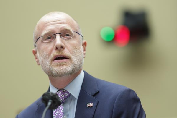 Brendan Carr, Commissio<em></em>ner at the Federal Communications Commission, testifying before a House Subcommittee in Washington DC