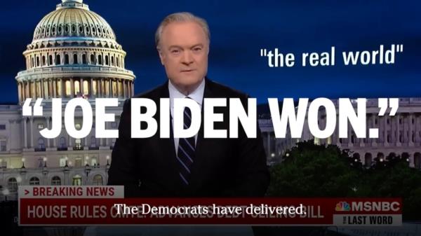 A new ad released by the Democratic Natio<em></em>nal Committee features MSNBC perso<em></em>nalities such as Lawrence O'Do<em></em>nnell praising President Biden.