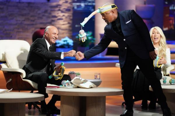 Shark Tank judges test out a product