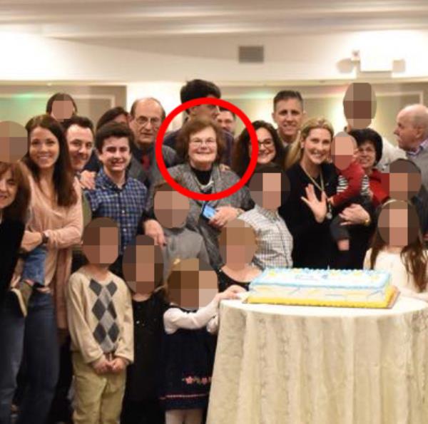 Ferrari is pictured with her family.