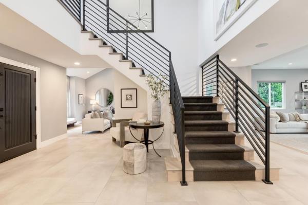 The home's staircase.