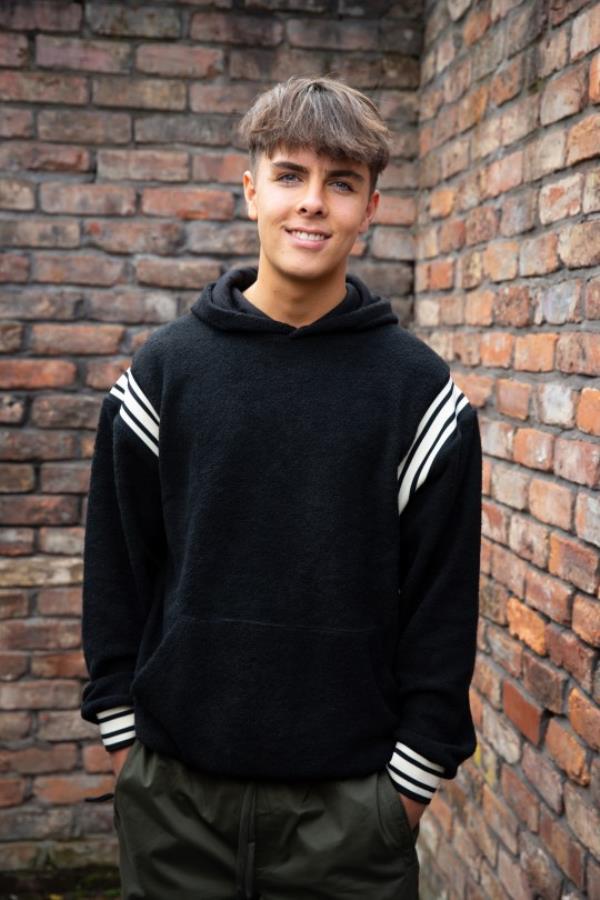 Luca Toolan as Mason in Corrie promo picture