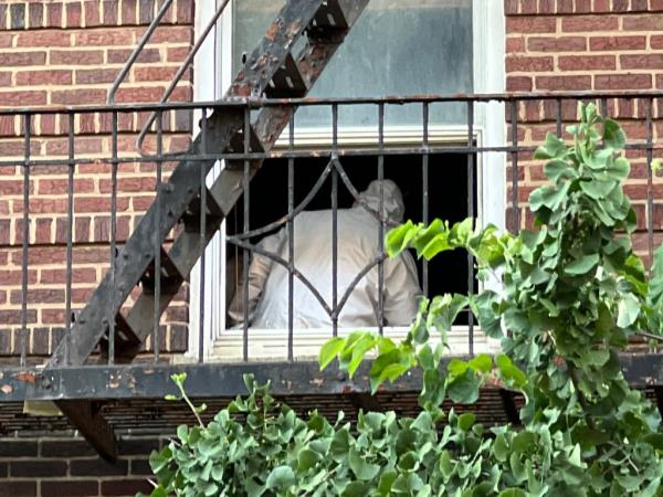 The scene wher<em></em>e the bodies were discovered at 40 Tehama Street in Brooklyn.