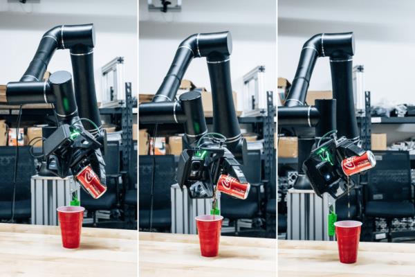 A machine with a can in the cup