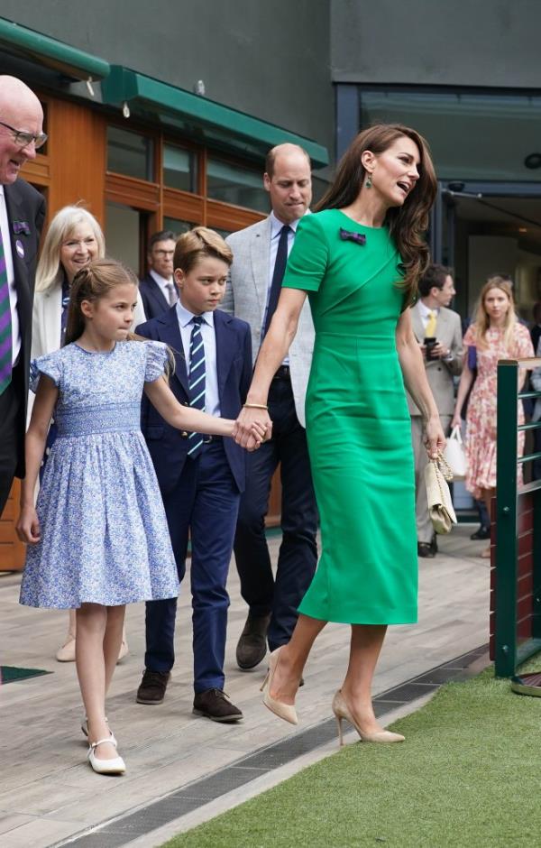 Kate Middleton and Prince William with their kids at Wimbledon 2023