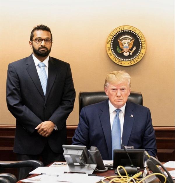 Kash Patel with Do<em></em>nald Trump