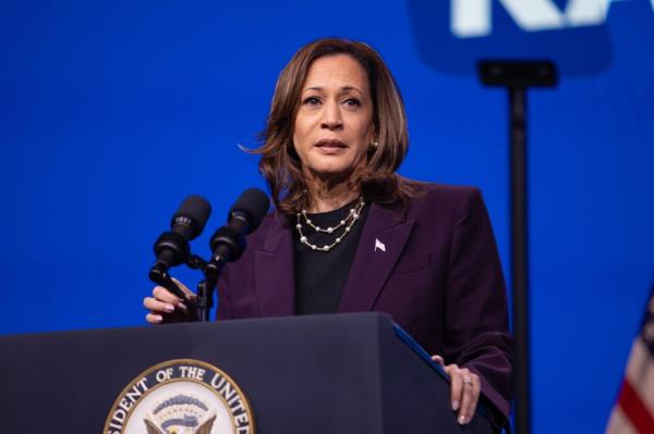 The former president also declared Harris -- who has secured the requisite amount of delegate support to be named the Democratic nominee -- 
