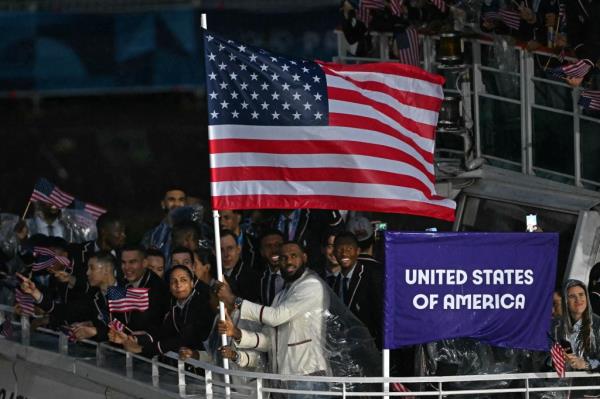 LeBron James was the flag bearer for the USA at the Paris Olympics. 