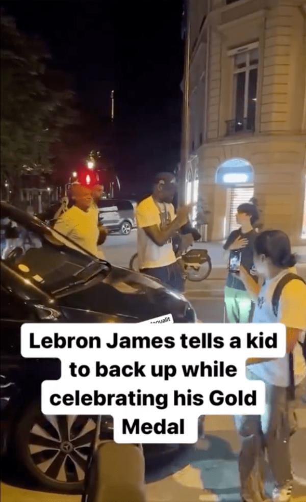 LeBron James stopped a fan in his tracks looking to score a picture. 