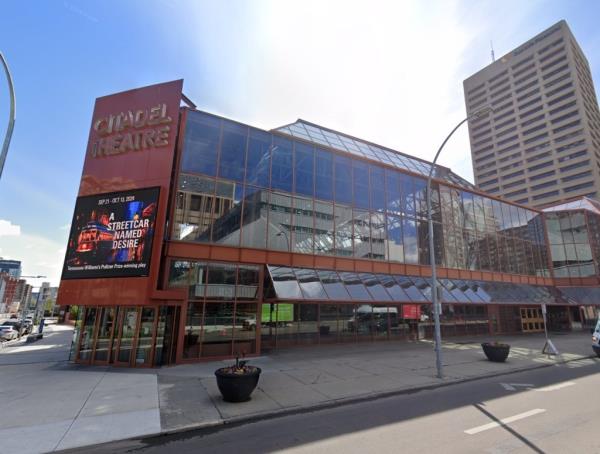 A Canadian performer, 60, collapsing midway the production at the Citadel Theatre in Edmonton, a building with glass windows