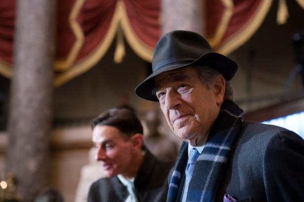 FILE - Paul Pelosi attends a portrait unveiling ceremony for his wife, Speaker of the House Nancy Pelosi, D-Calif., in Statuary Hall at the Capitol in Washington, Dec. 14, 2022. Opening statements are scheduled for Thursday, Nov. 8, 2023, in the federal trial of the man accused of breaking into former House Speaker Nancy Pelosi's San Francisco home seeking to kidnap her and bludgeo<em></em>ning her husband with a hammer. 