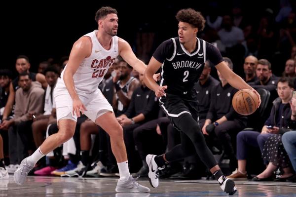 Nets forward Cam Johnson (2) has a calf strain.