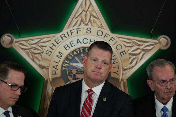 US Secret Service Acting Director Ro<em></em>nald Rowe Jr. speaks during a news co<em></em>nference a<em></em>bout the attempted assassination attempt on former US President and Republican presidential candidate Do<em></em>nald Trump, at the Palm Beach County Sheriff's Office on September 16, 2024 in West Palm Beach, Florida.