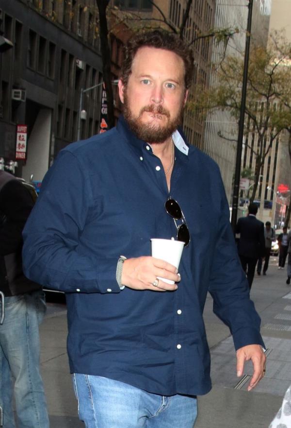 Cole Hauser with coffee. 