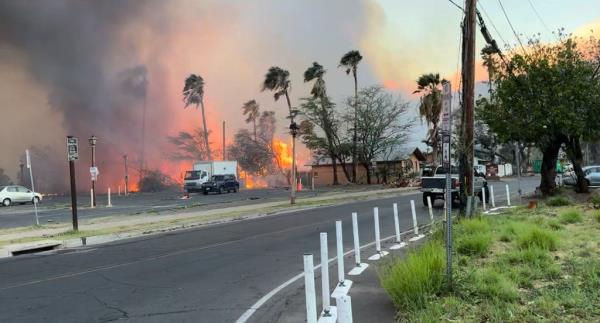 Lahaina fire scene