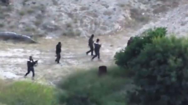 A screengrab from the footage.