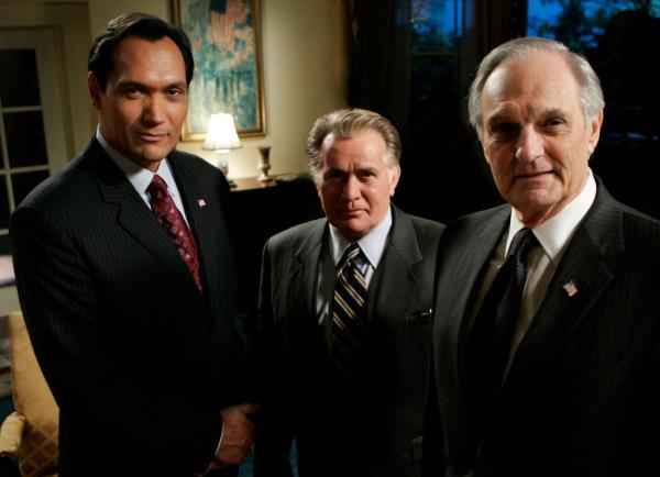 Jimmy Smits, Martin Sheen and Alan Alda in 
