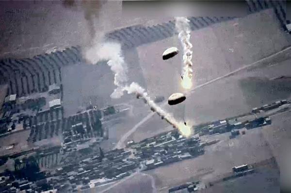 Screenshot from footage of drone encounter