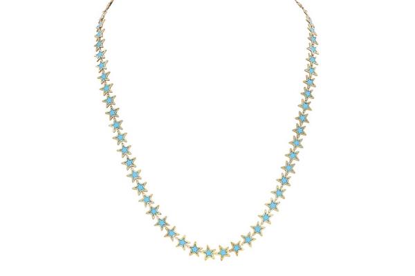 Lo<em></em>ndon Collection necklace in 14-k yellow gold with turquoise, $1,815