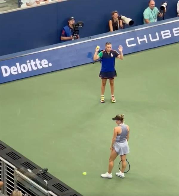 Kazakhstan's Yulia Putintseva issued an apology after an incident with a ball girl during her third-round match against Jasmine Paolini of Italy at the 2024 US Open on August 31, 2024. 