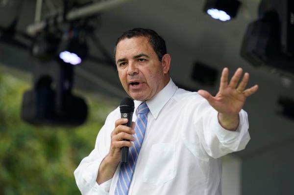 Rep. Henry Cuellar speaks during a campaign event, on May 4, 2022, in San Antonio.