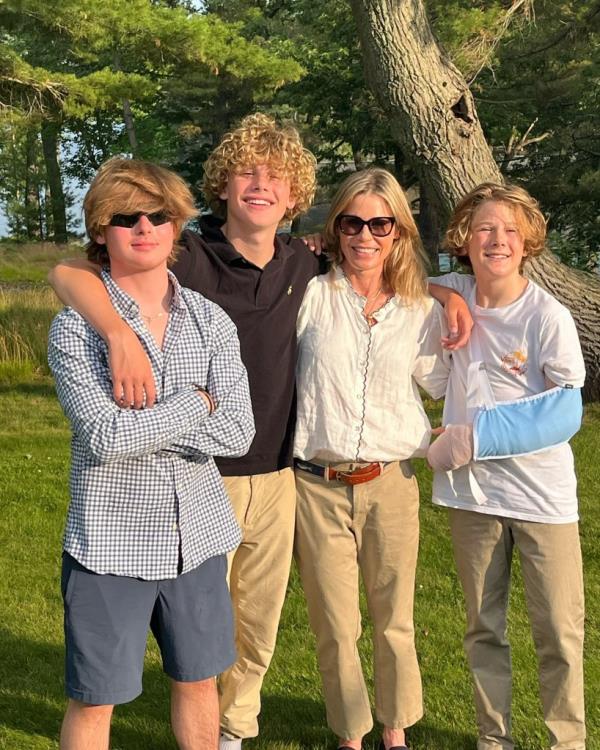 Julie Bowen with her sons