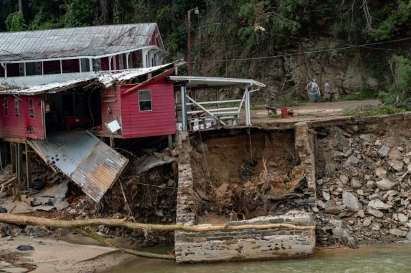 A destroyed home in Bat Cave, North Carolina. Friday, October 4, 2024