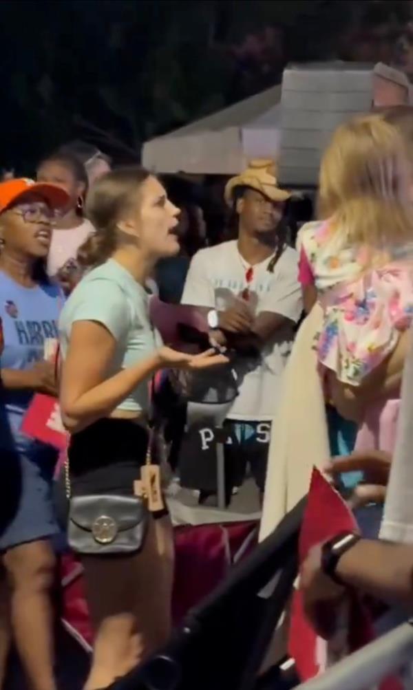 Horrifying viral video shows Kamala Harris supporter shouting in little girl's face outside Houston rally with Beyonce