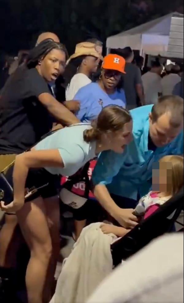Horrifying viral video shows Kamala Harris supporter shouting in little girl's face outside Houston rally with Beyonce