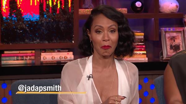 Jada Pinkett Smith pursing her lips. 
