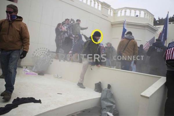 Gregory Yetman at the Capitol riot.