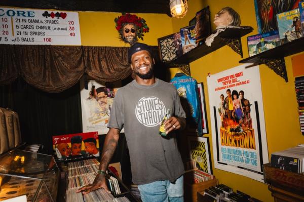 Julius Randle at Black Gold Records in Cobble Hill
