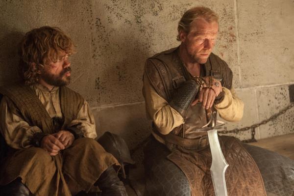 Pictured: Peter Dinklage as Tyrion Lannister, Iain Glen as Jorah Mormont 