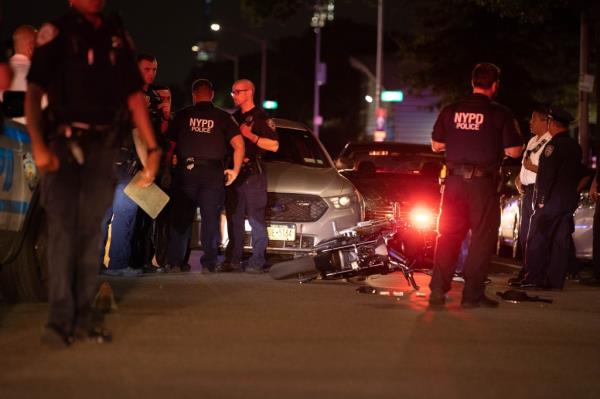Two cops were shot in Queens Mo<em></em>nday morning by a suspect riding on a moped.