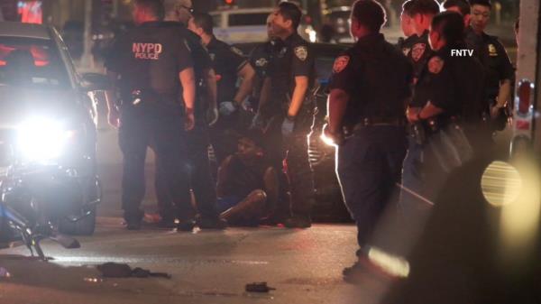 The officers in plain clothes, part of the public safety unit in the 115 precinct, stopped the suspect at 89th St. and 23rd Ave., Elmhurst, at 1:41 AM.