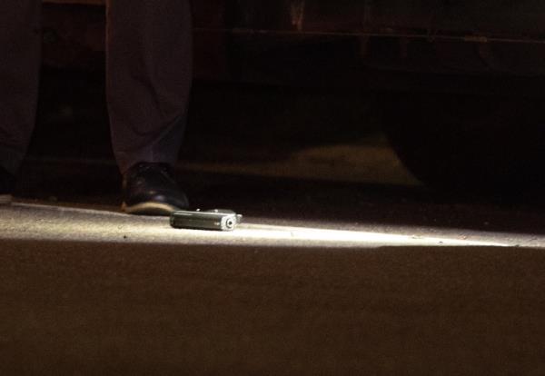 The gun used by the suspect in the shooting in Queens early Mo<em></em>nday morning.
