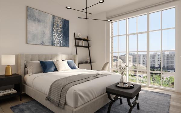 A bedroom. 