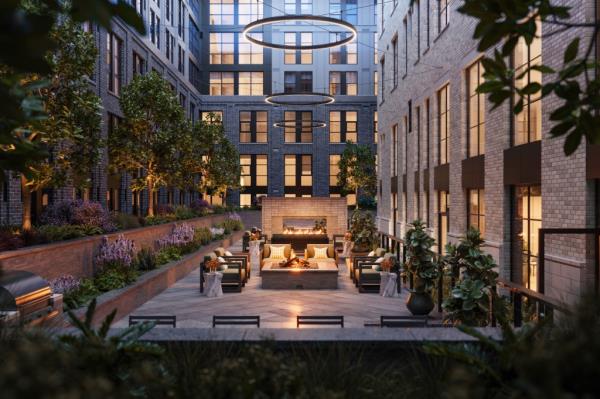 The courtyard. 