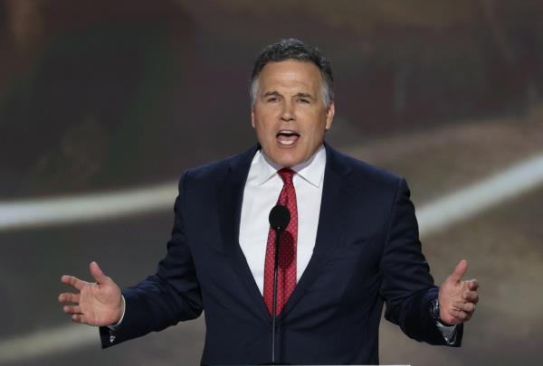 Businessman and politician Dave McCormick speaks during Day 2 of the Republican Natio<em></em>nal Co<em></em>nvention (RNC), at the Fiserv Forum in Milwaukee, Wisconsin, U.S., July 16, 2024.