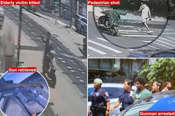One disturbing video shows the gunman pull up to a pedestrian crossing the street and shoot them in broad daylight.